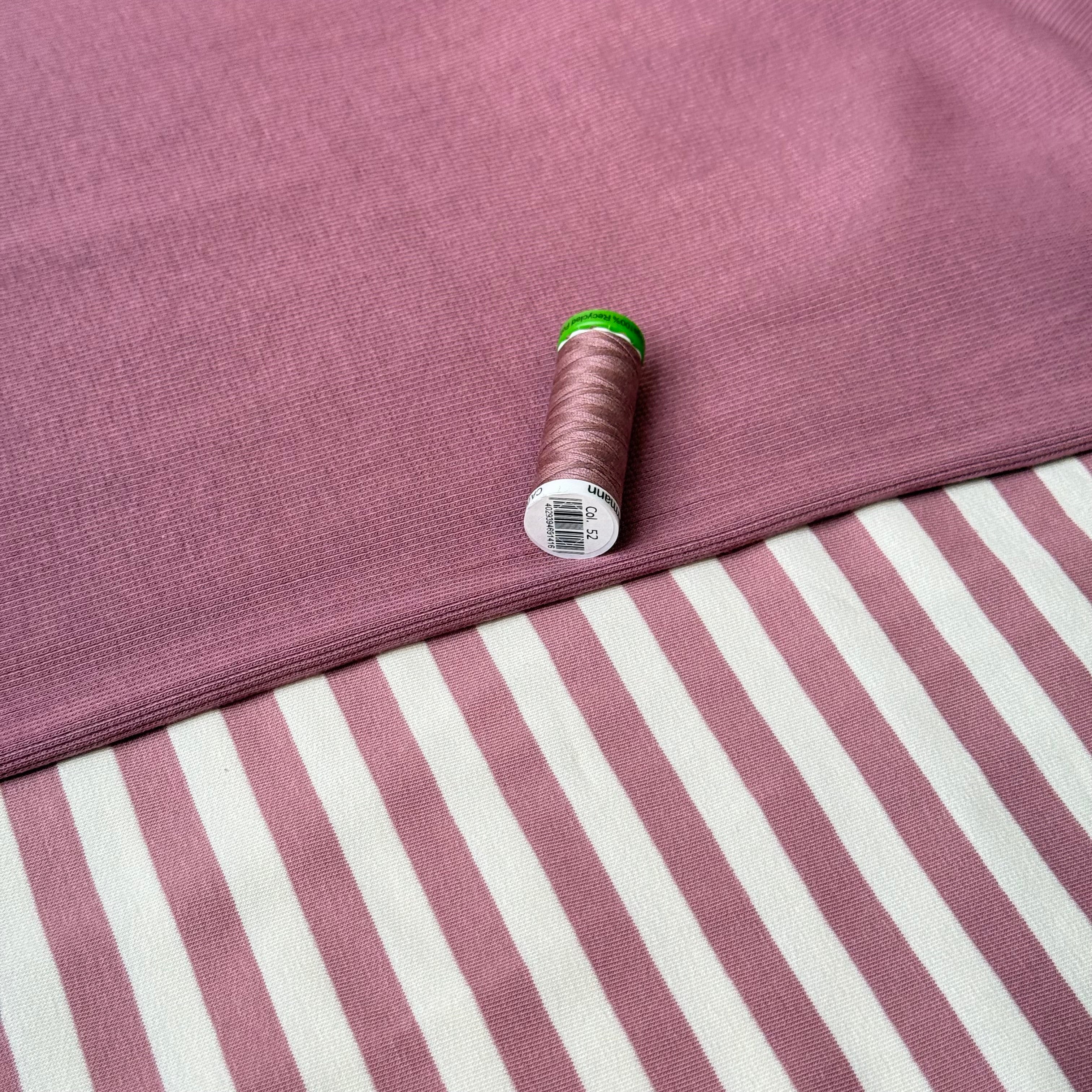 Pink Organic Ribbed Tubular Cuff Ribbing