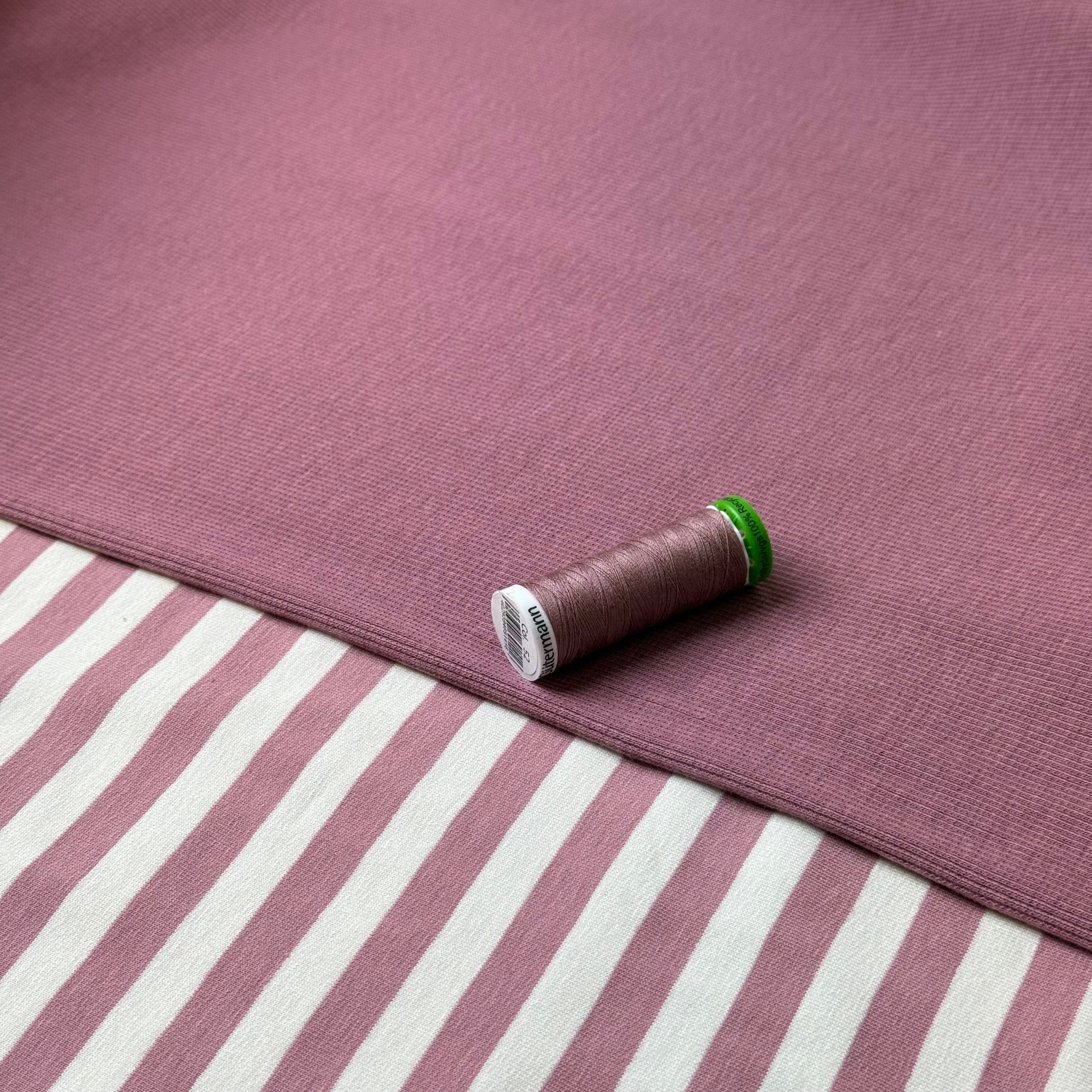 Pink Organic Ribbed Tubular Cuff Ribbing