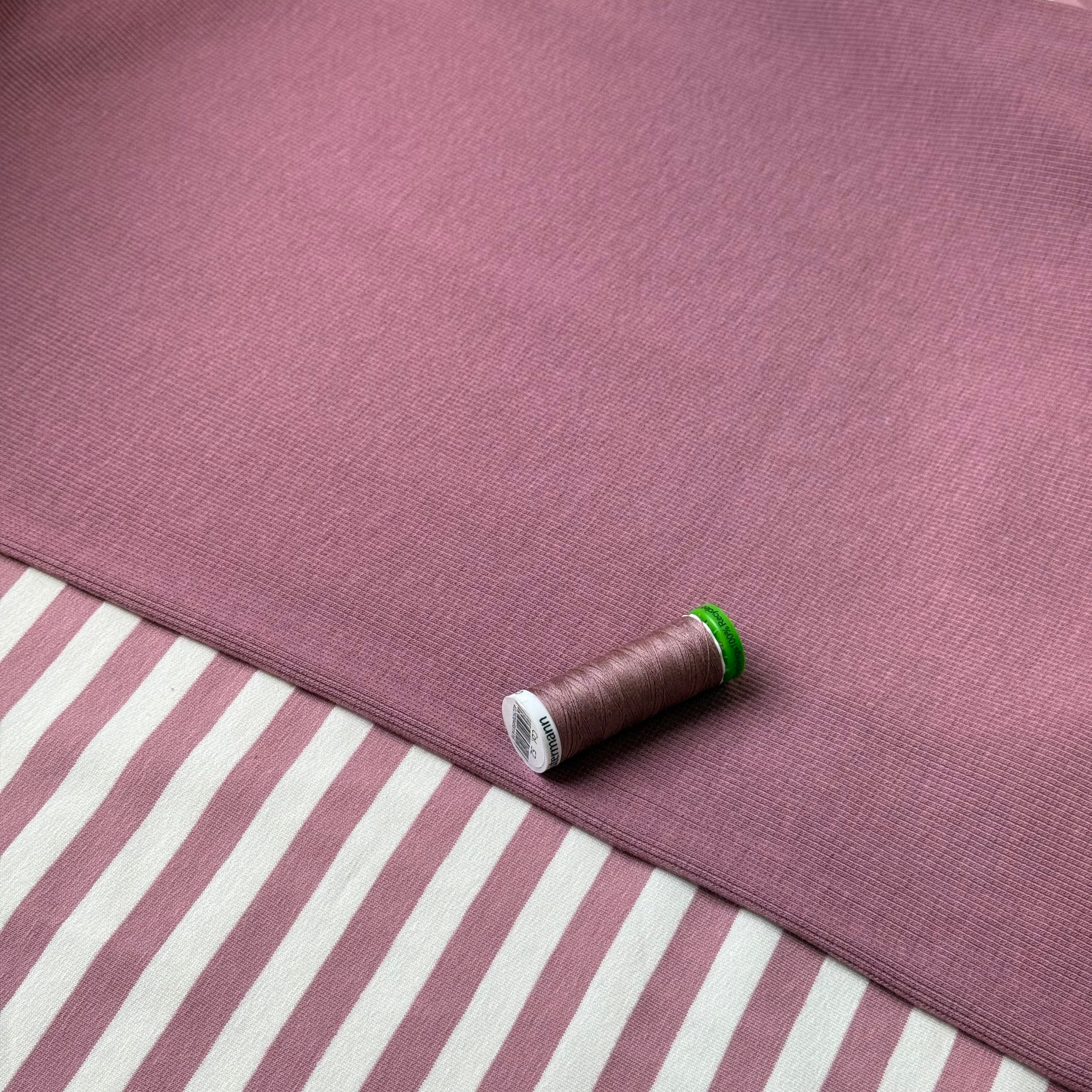 Pink Organic Ribbed Tubular Cuff Ribbing