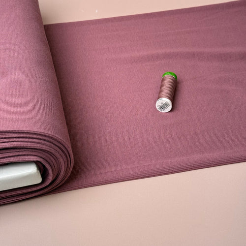 Pink Organic Ribbed Tubular Cuff Ribbing
