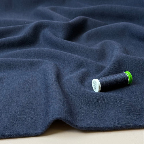 Soft Touch Viscose Blend Sweater Knit in Navy