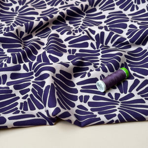 Light & Lush - Purple Ferns Viscose Twill Fabric