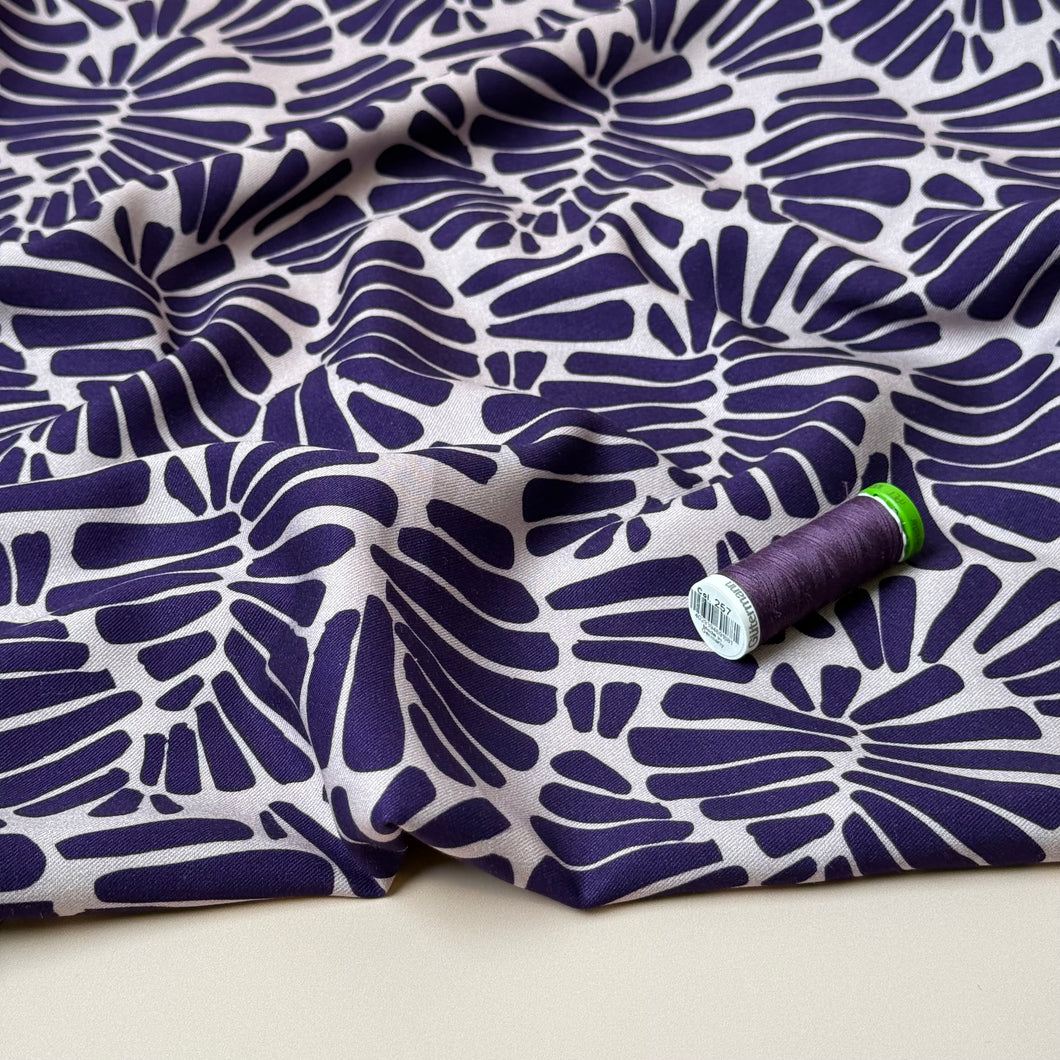 Light & Lush - Purple Ferns Viscose Twill Fabric
