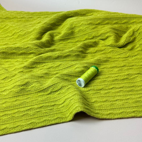 Lace Viscose Blend Sweater Knit in Lime