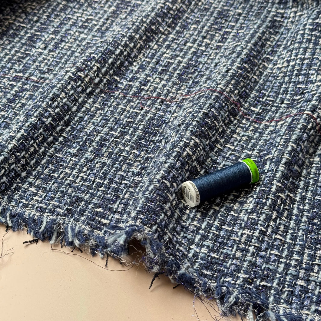 Denim Blue Chanel Boucle Fabric