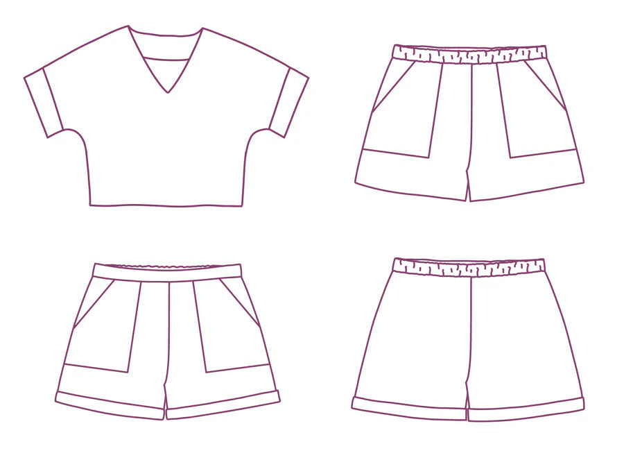 Atelier Jupe - Billie Top & Finn Shorts Sewing Pattern