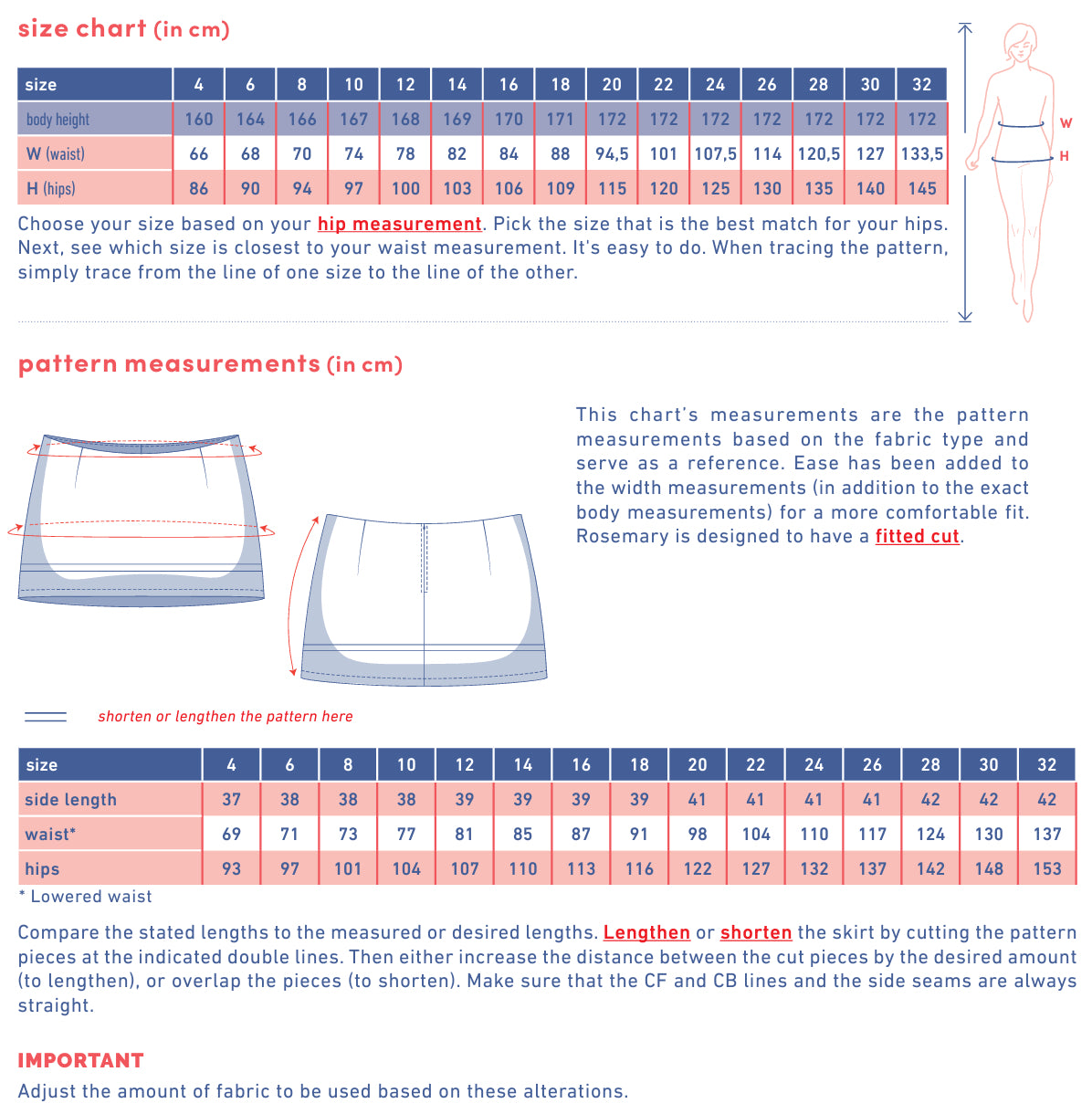 Fibre Mood - ROSEMARY Skirt Sewing Pattern