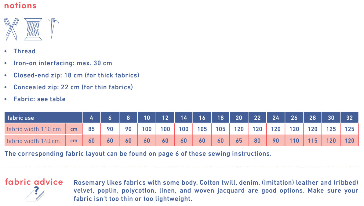 Fibre Mood - ROSEMARY Skirt Sewing Pattern