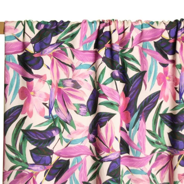 Atelier Jupe - Purple Flowers Viscose Fabric