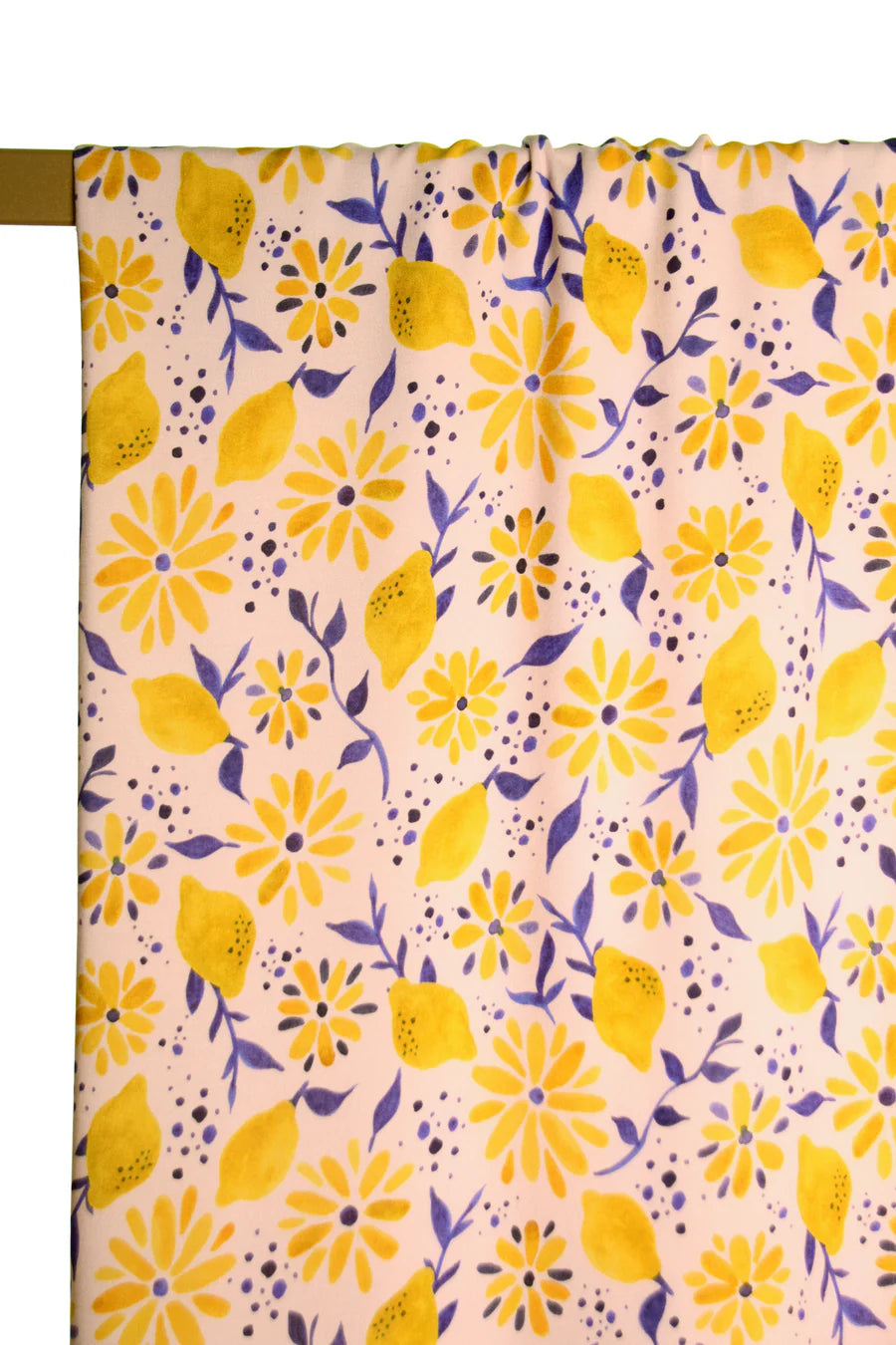 Atelier Jupe - Soft Pink Viscose Fabric with Lemons