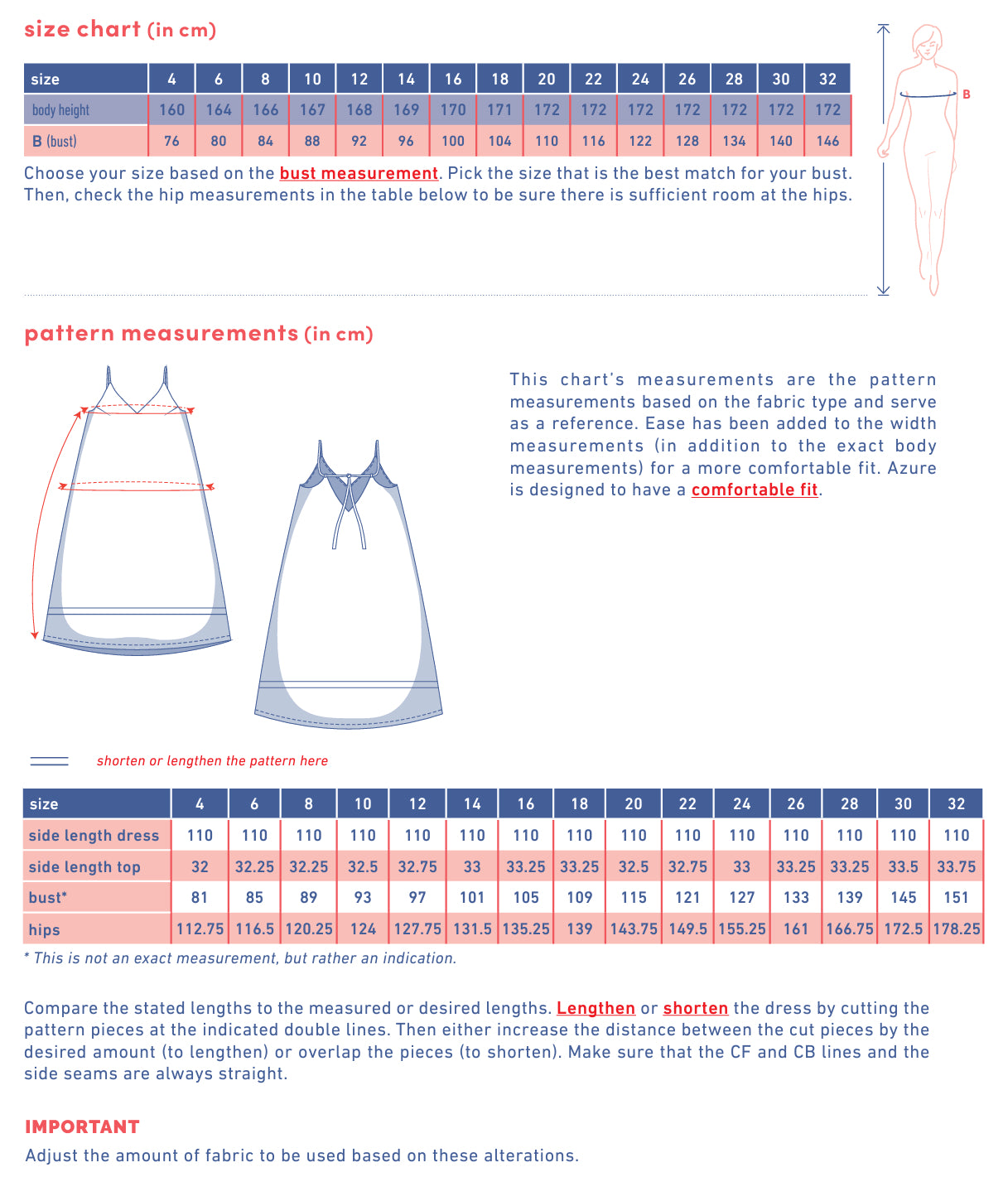 Fibre Mood - AZURE Top and Dress Sewing Pattern