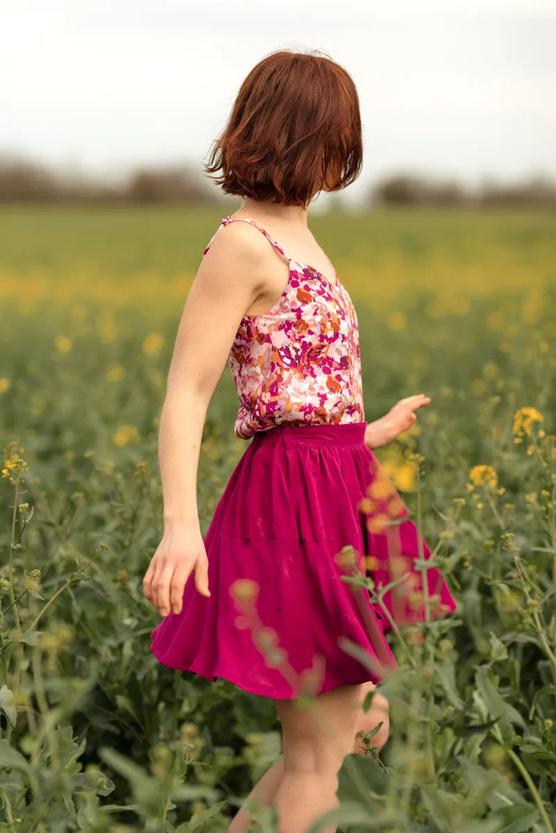 Églantine & Zoé - Bella Rose Magenta Viscose Poplin Fabric