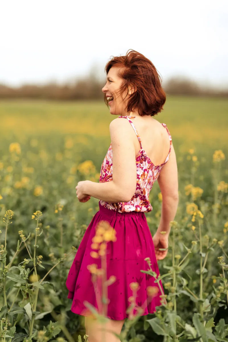 Églantine & Zoé - Bella Rose Magenta Viscose Poplin Fabric