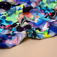 Danish Design - Abstract Neon Florals Cotton Jersey