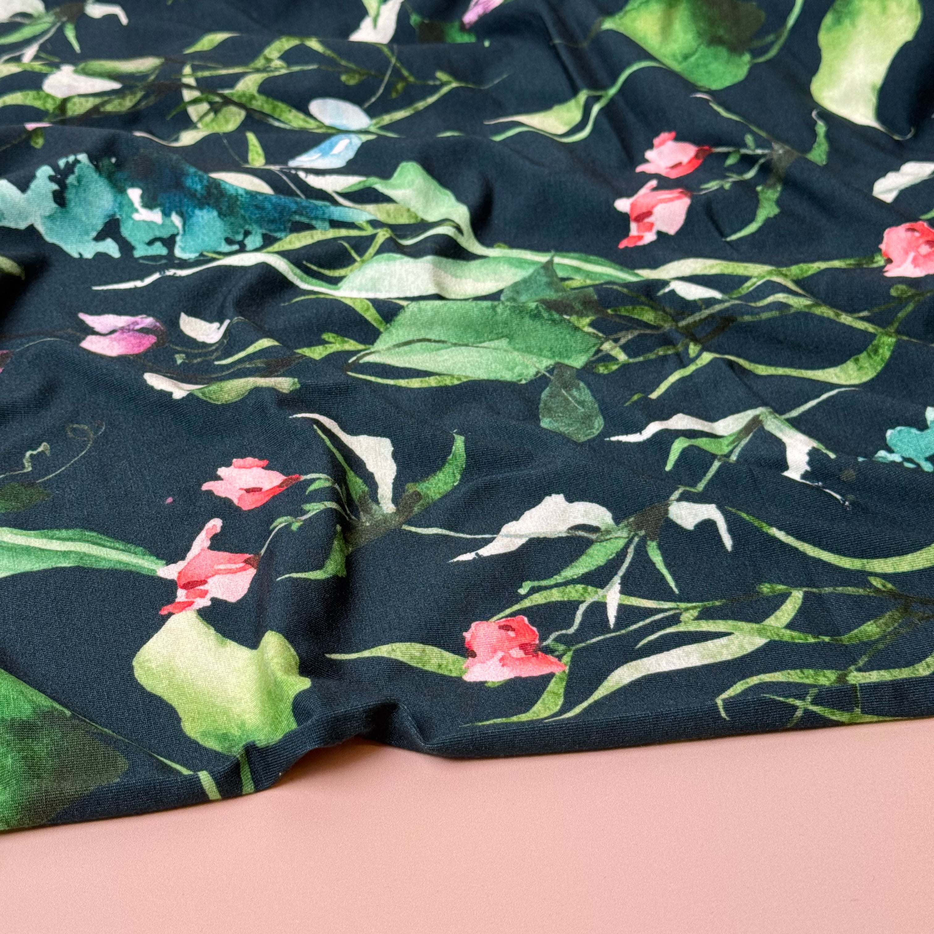 Danish Design - Watercolour Plants ECOVERVO™ Viscose Jersey