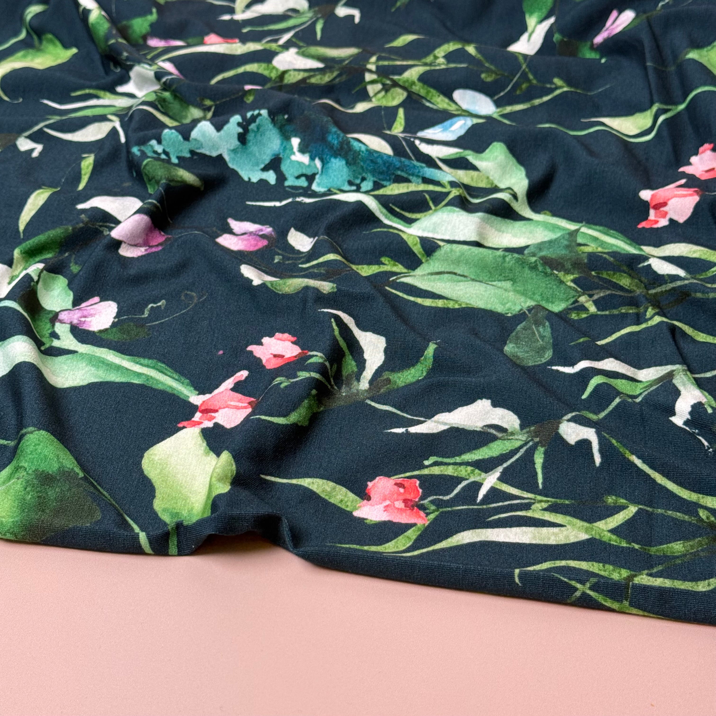 Danish Design - Watercolour Plants ECOVERVO™ Viscose Jersey