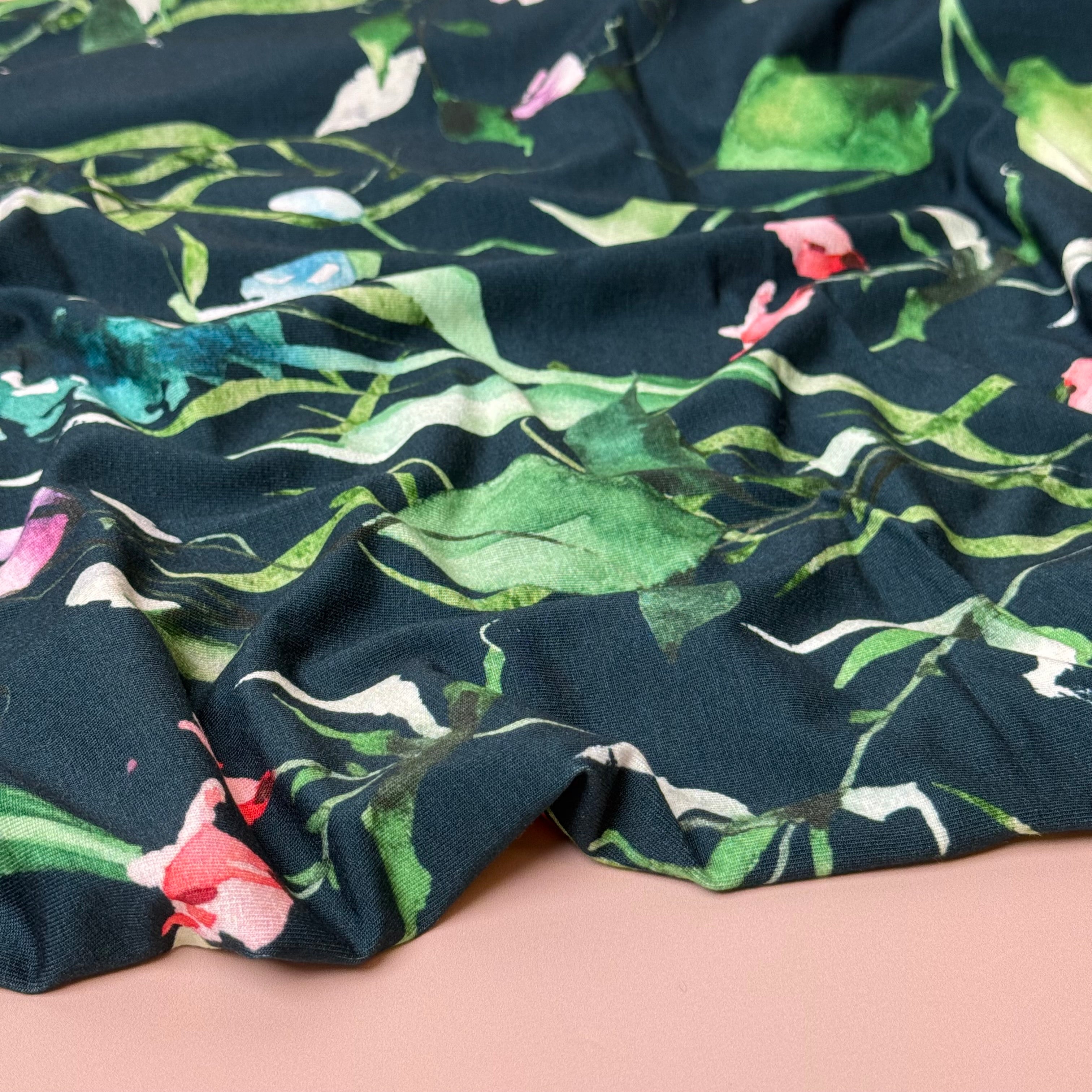 Danish Design - Watercolour Plants ECOVERVO™ Viscose Jersey