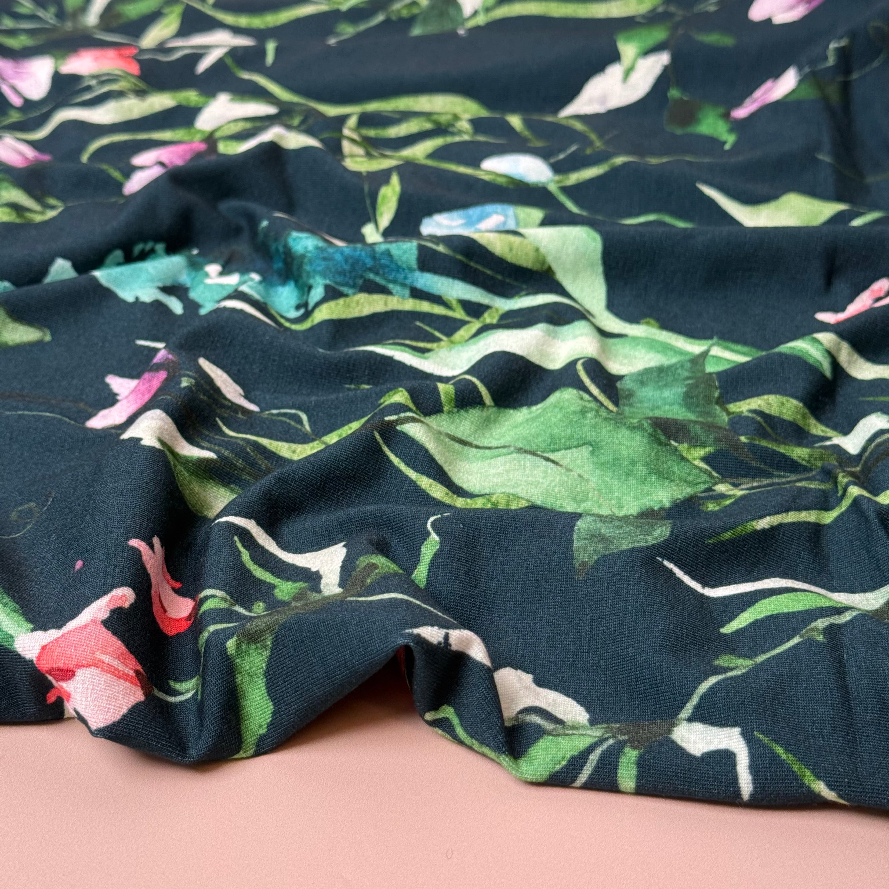 Danish Design - Watercolour Plants ECOVERVO™ Viscose Jersey