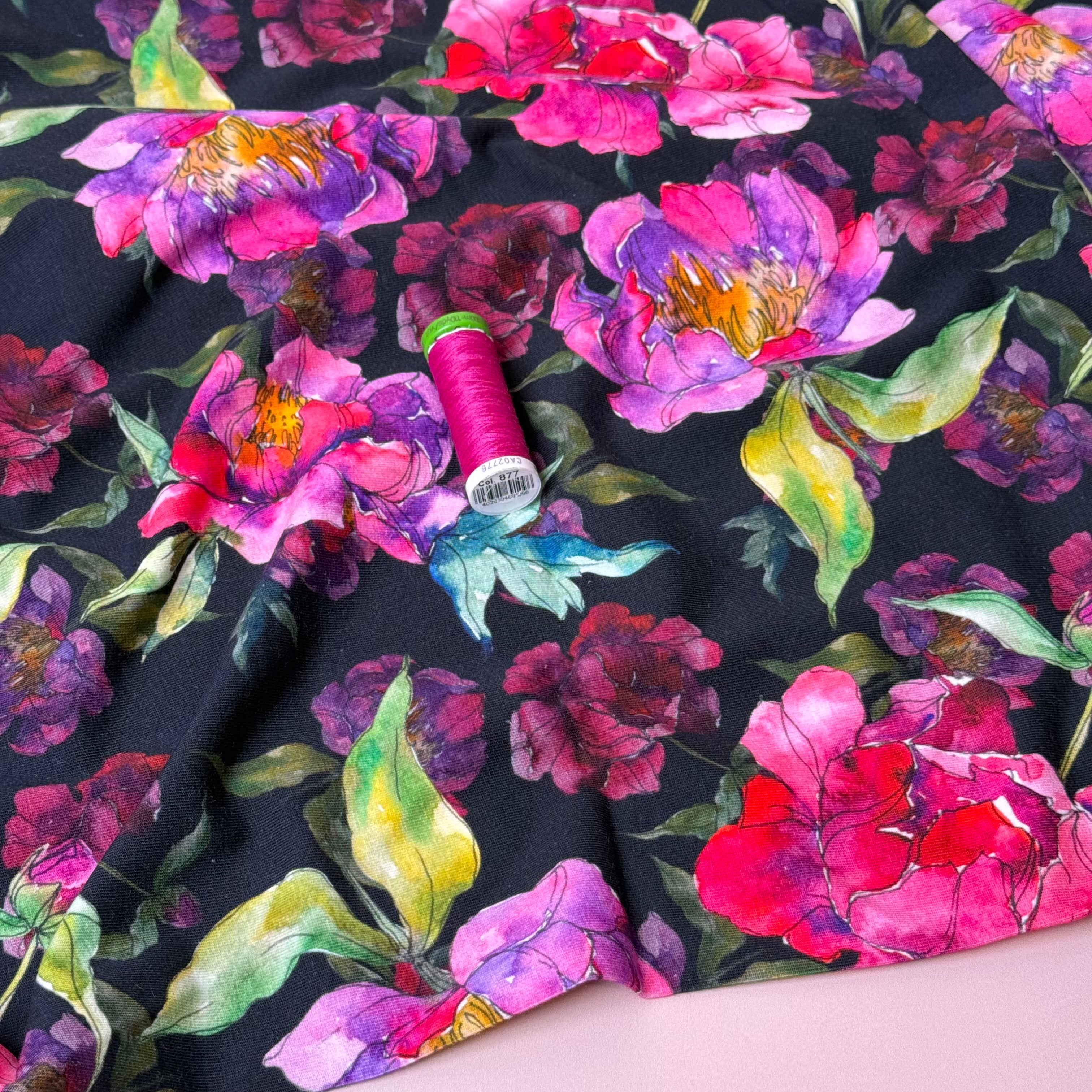 Danish Design - Vibrant Florals Cotton Jersey