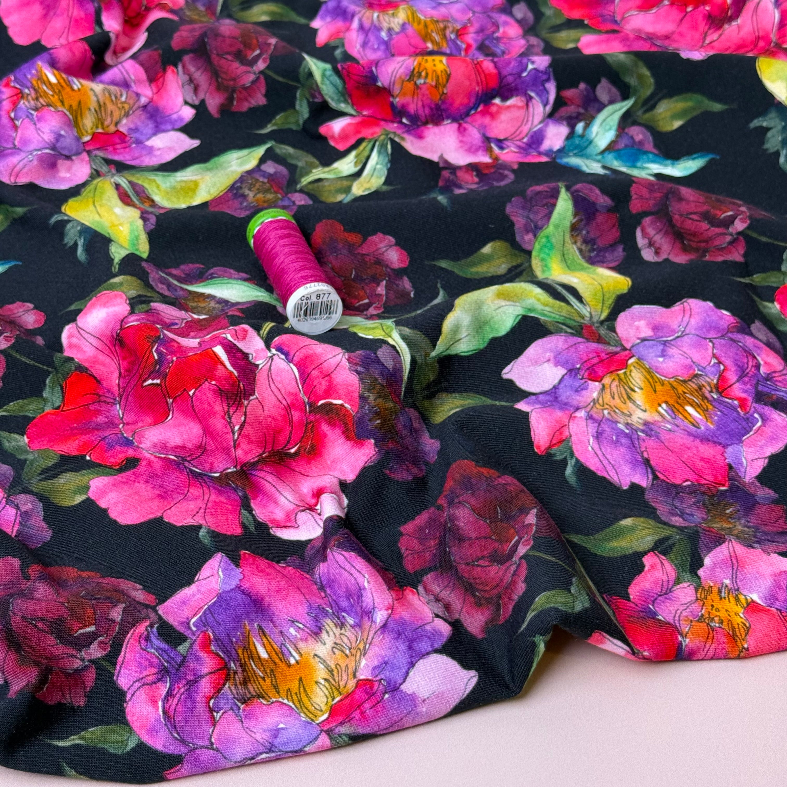 Danish Design - Vibrant Florals Cotton Jersey