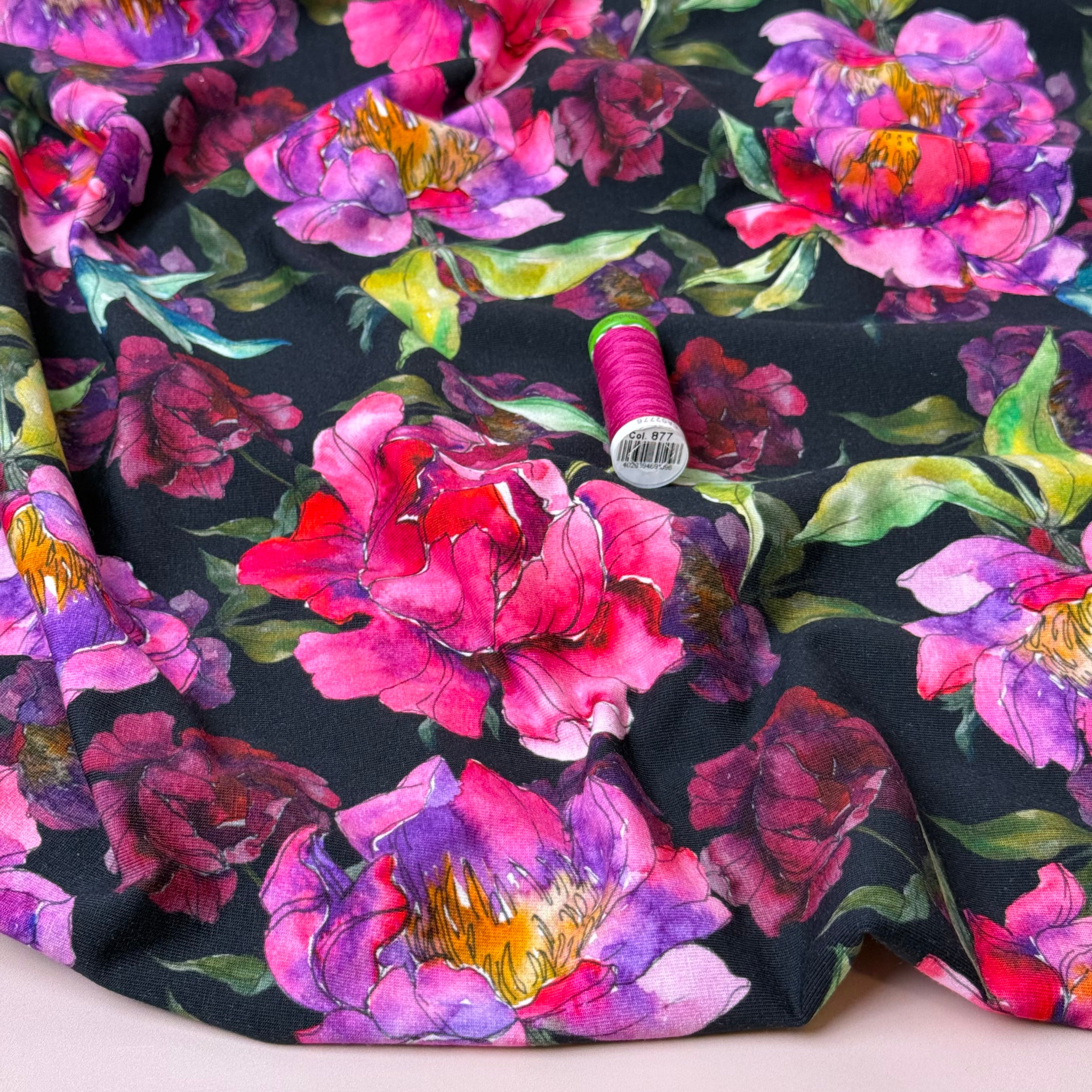 Danish Design - Vibrant Florals Cotton Jersey