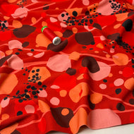 REMNANT 2 Metres - Danish Design - Abstract Poppies Cotton Jersey