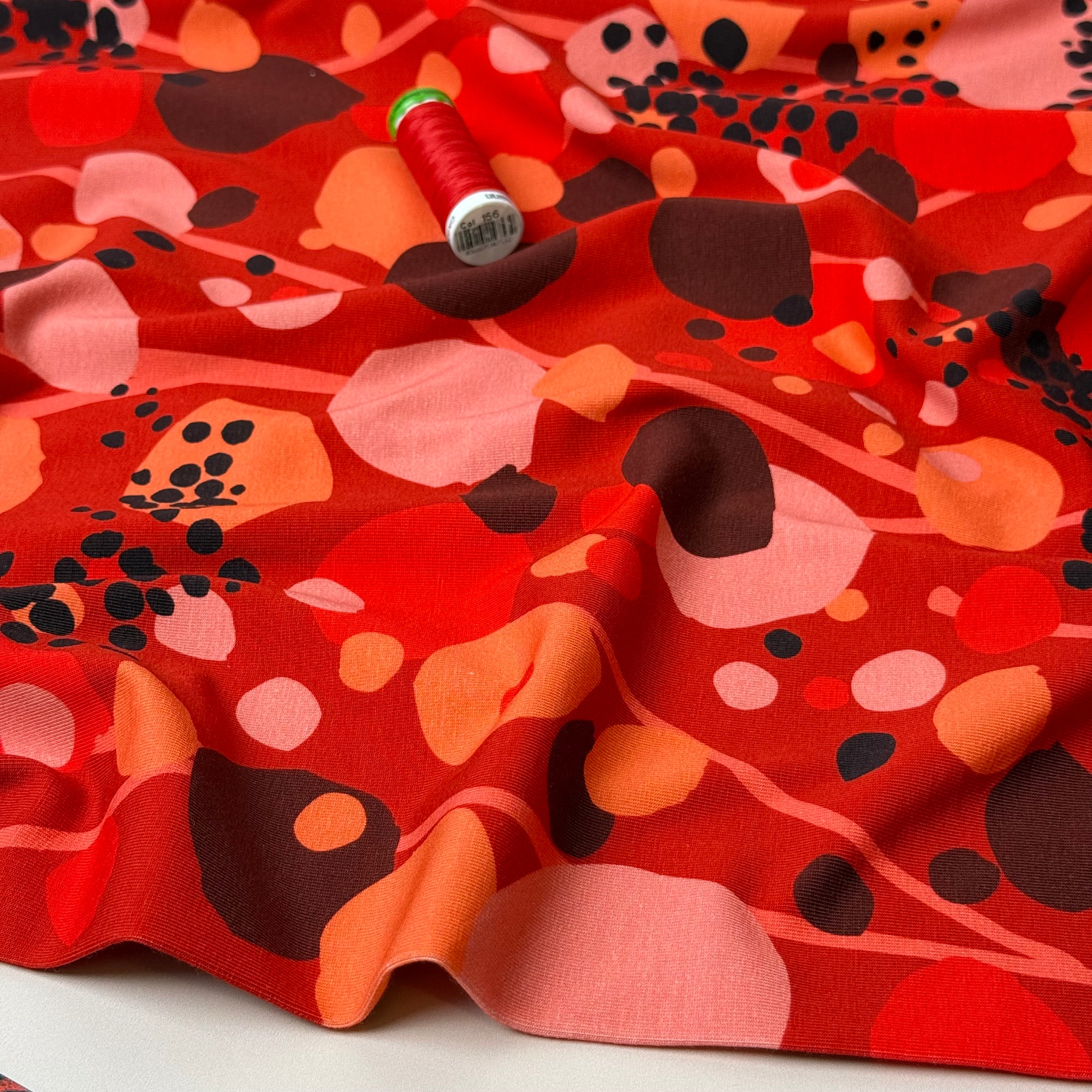 Danish Design - Abstract Poppies Cotton Jersey