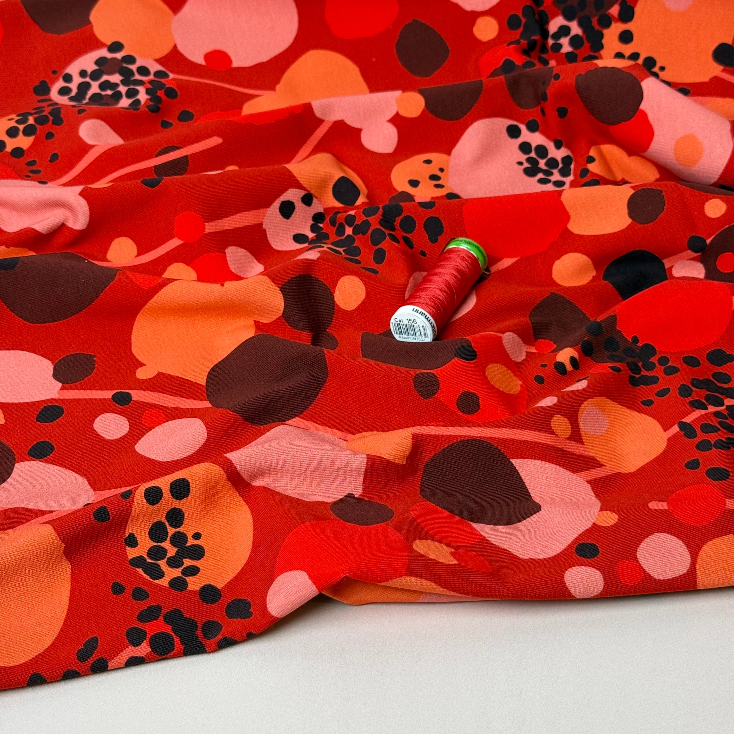 Danish Design - Abstract Poppies Cotton Jersey