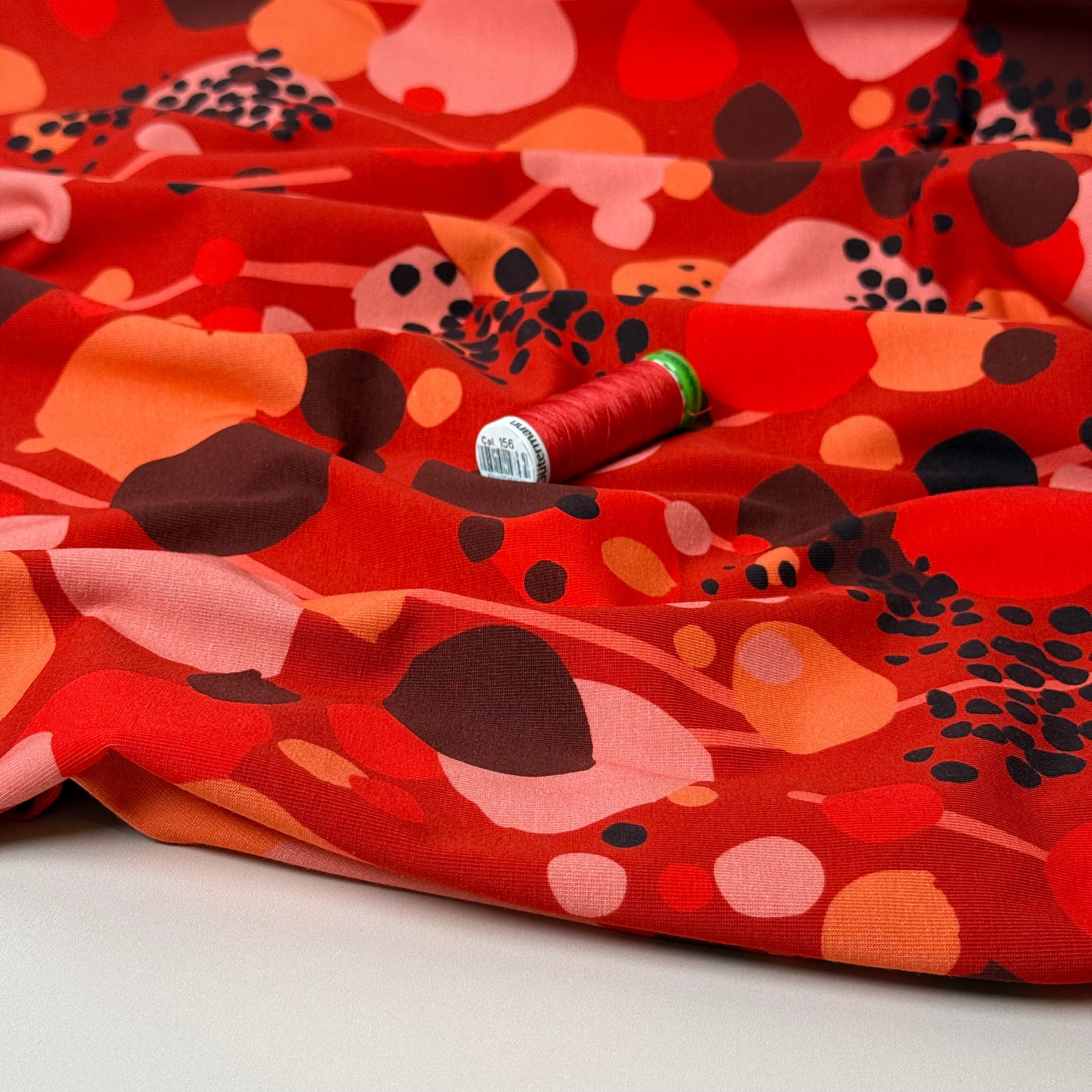 Danish Design - Abstract Poppies Cotton Jersey