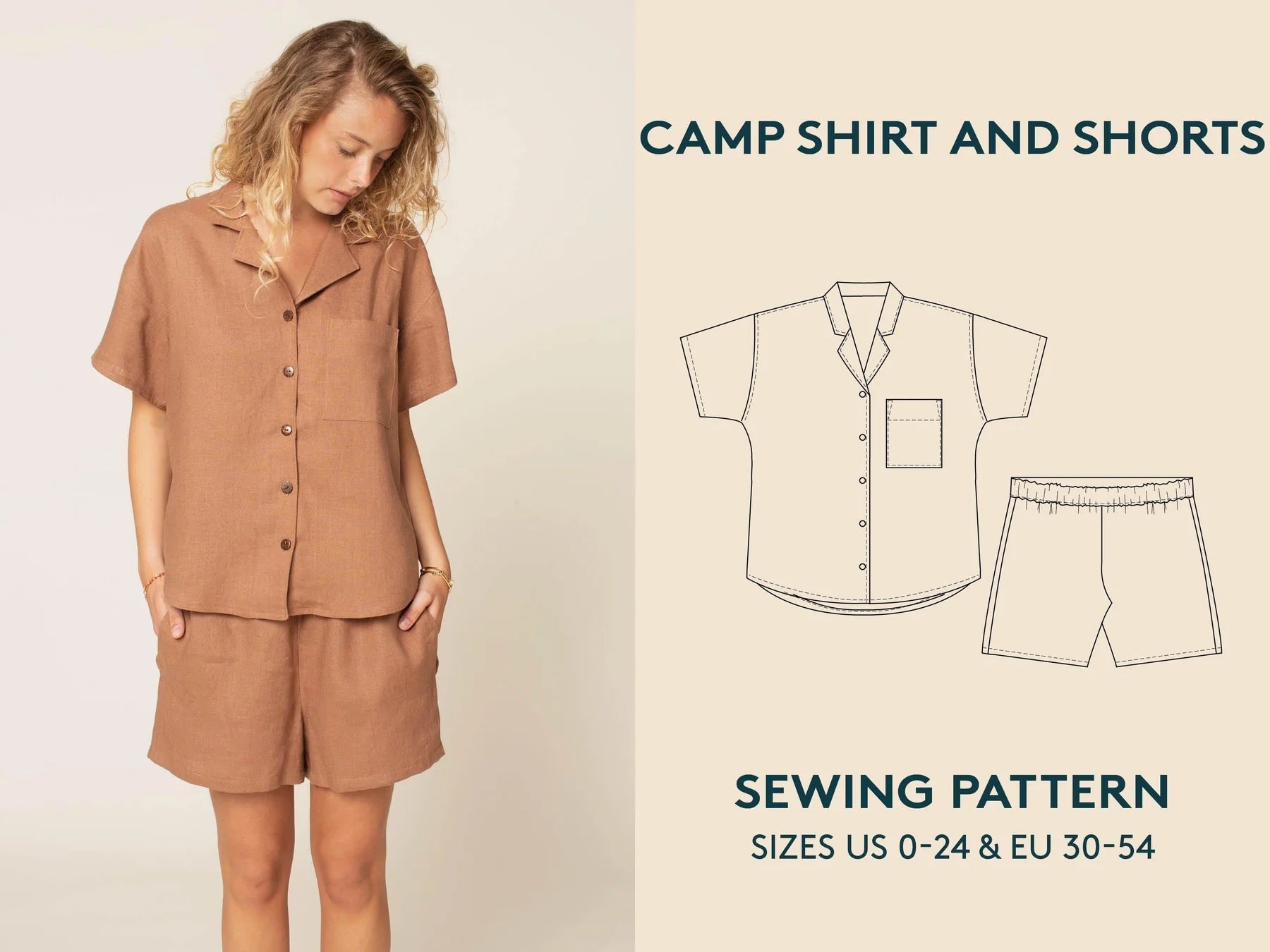 Wardrobe by Me -Camp Shirt and Shorts Sewing Pattern