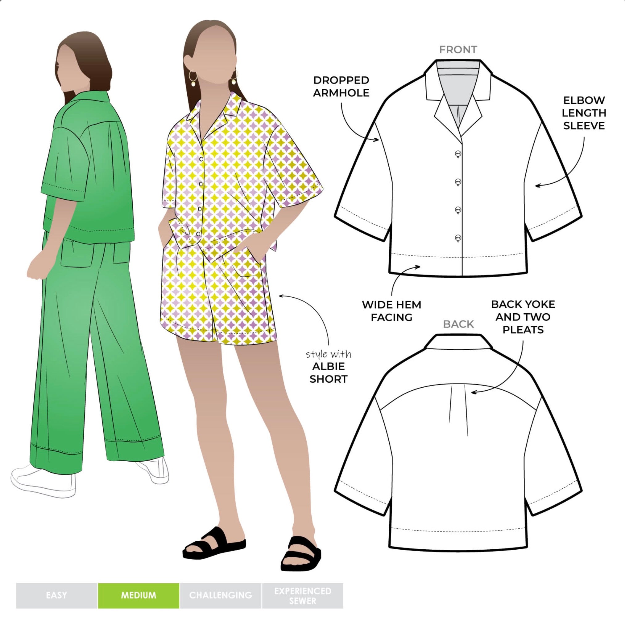 Style ARC - Albie Woven Shirt (Sizes 4 - 16)  Sewing Pattern