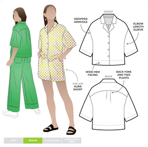 Style ARC - Albie Woven Shirt (Sizes 18 - 30)  Sewing Pattern