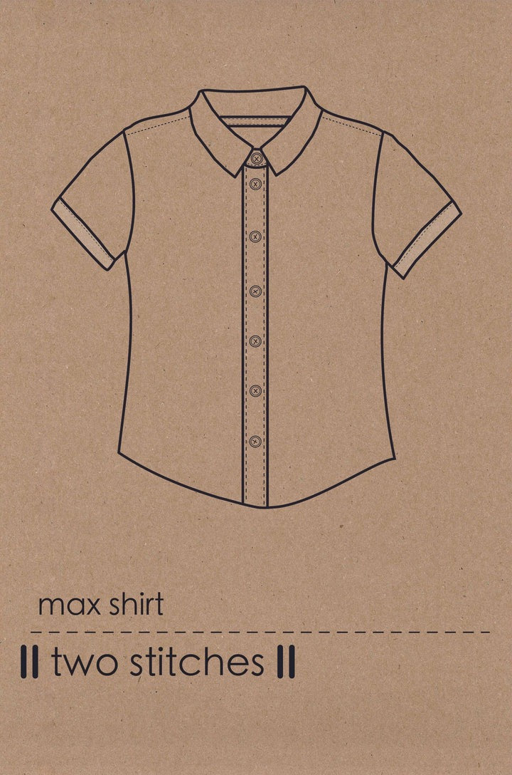 Two Stitches - Max Shirt Sewing Pattern 2 - 14 years