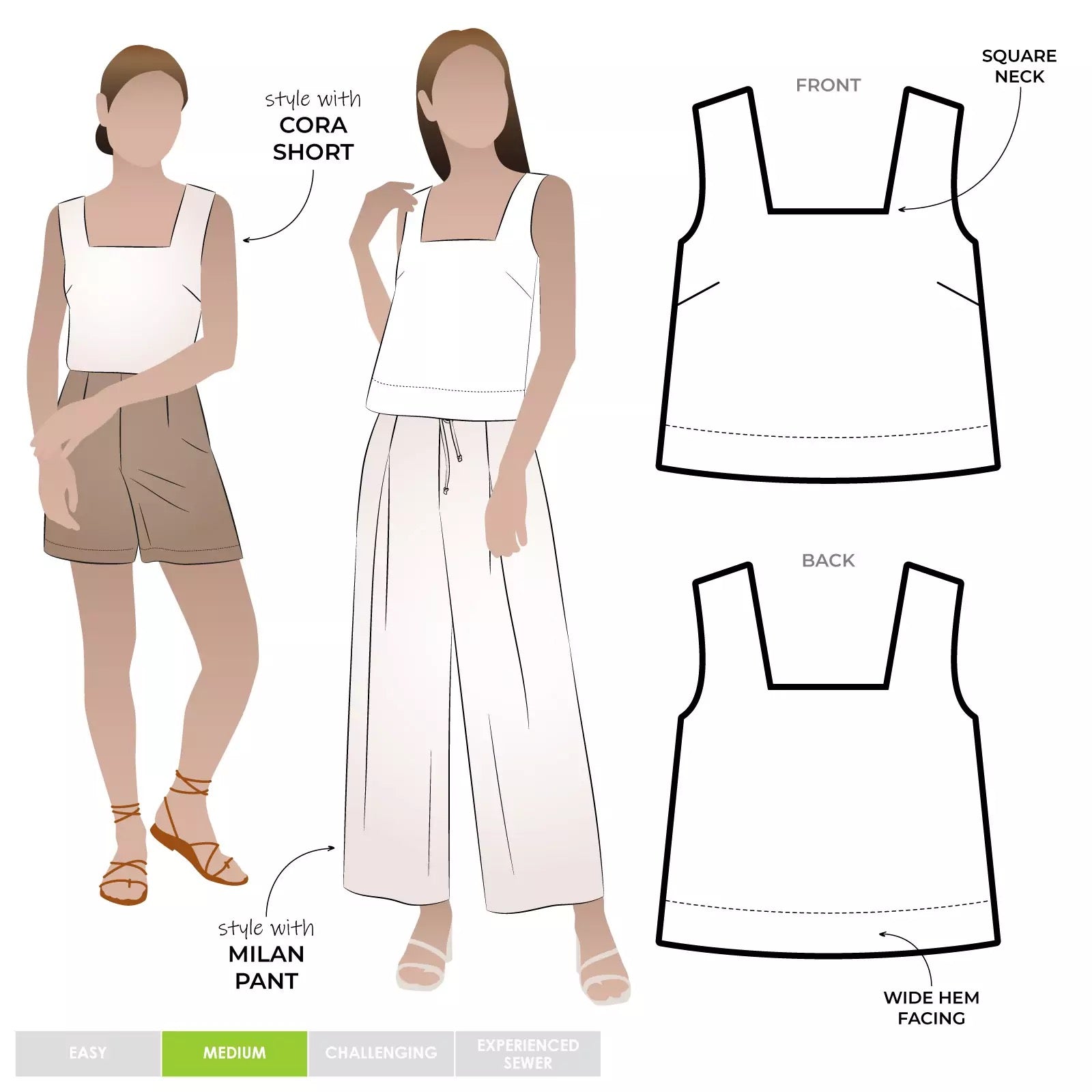 Style ARC - Byron Woven Top (Sizes 18 - 30)  Sewing Pattern