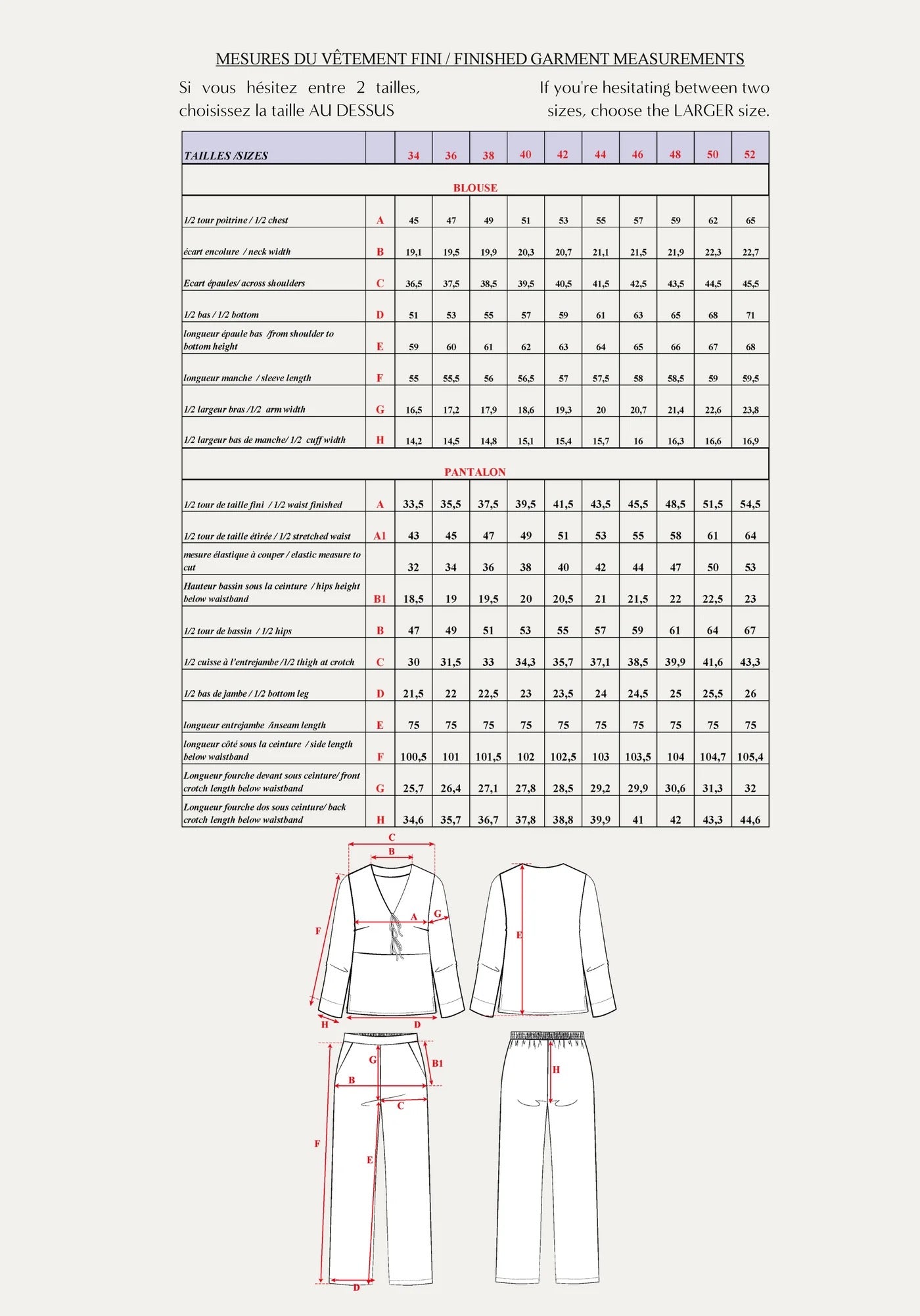 Maison Fauve - SOUPIR Pyjama Sewing Pattern