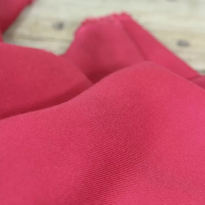 Églantine & Zoé - Plain Grenadine Pink ECOVERO™ Viscose Twill Fabric