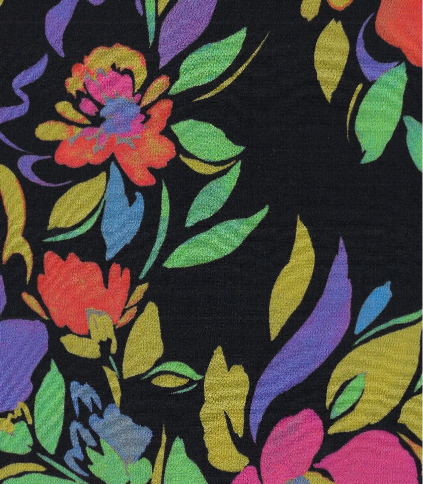 REMNANT 1.70 metres - Cousette - Flowers Bloom Viscose Crepe Fabric