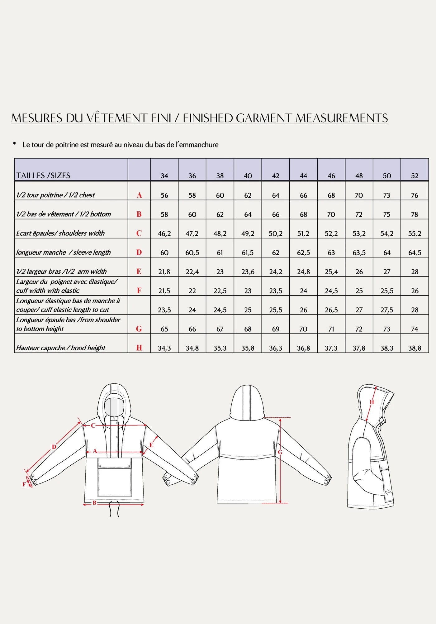 Maison Fauve - RAFALE Windbreaker Jacket Sewing Pattern