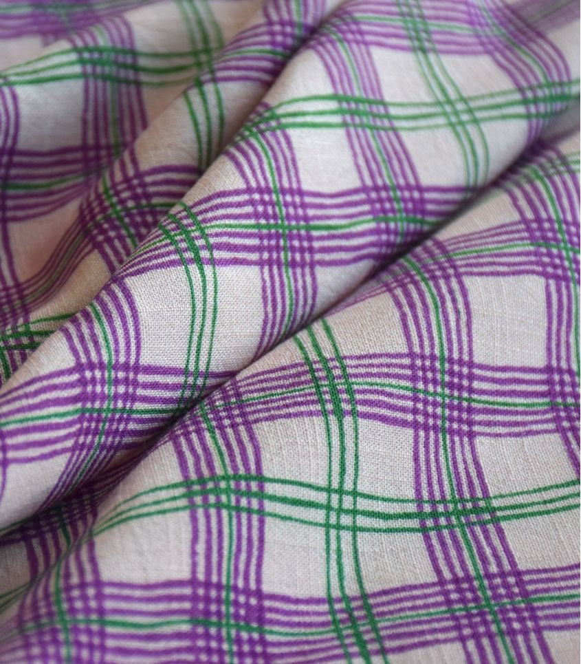 Cousette - Harry's Check Weft Viscose Fabric