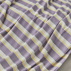 Derby Stripe Ribbed Jersey Purple Haze with TENCEL™ Modal Fibres