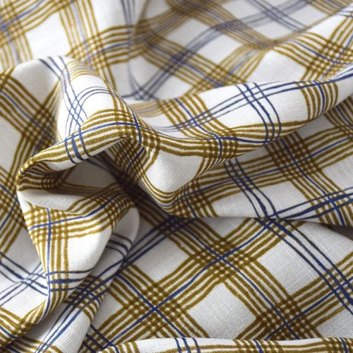 Cousette - Harry's Checks Bronze Weft Viscose Fabric