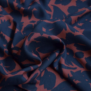 Cousette - Shadow Mahogany Viscose Crepe Fabric