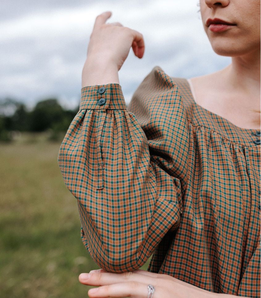 Cousette - Moreen Plaid in Toffee Cotton Fabric