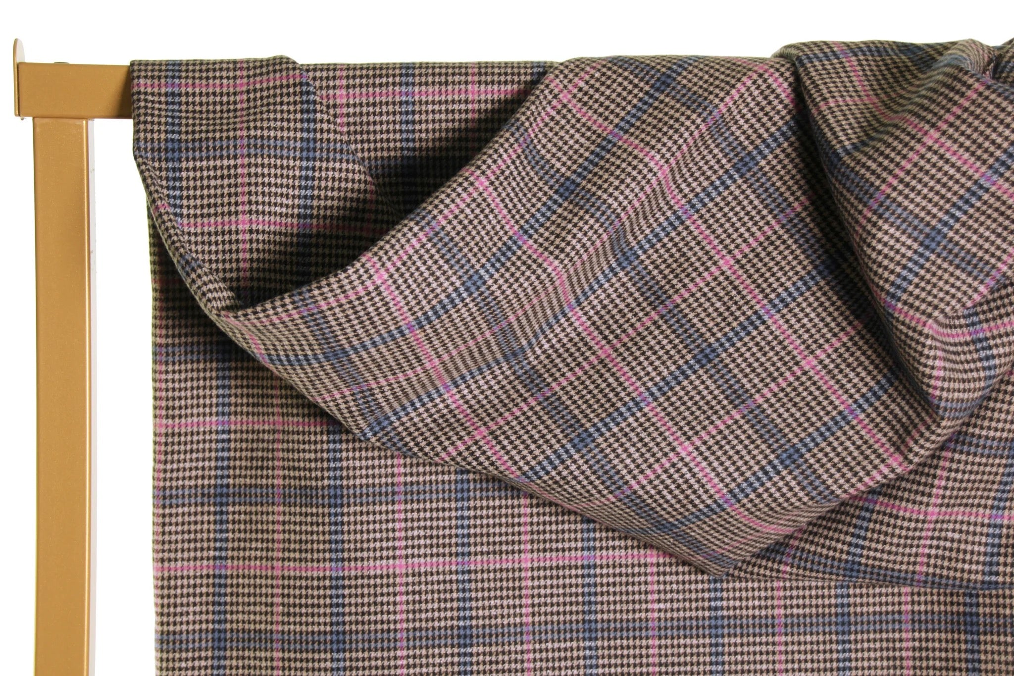 Atelier Jupe - Dark Checked Cotton Mix Fabric