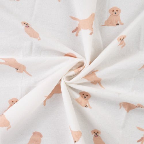 Puppies Brushed Cotton Flannel