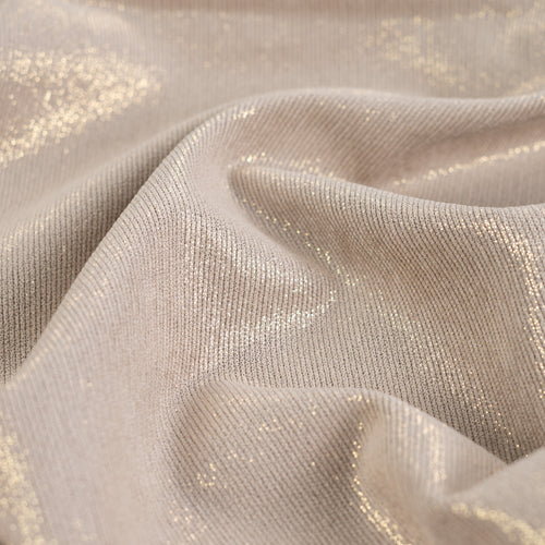 Sparkle Stretch Needlecord with Foil in Beige