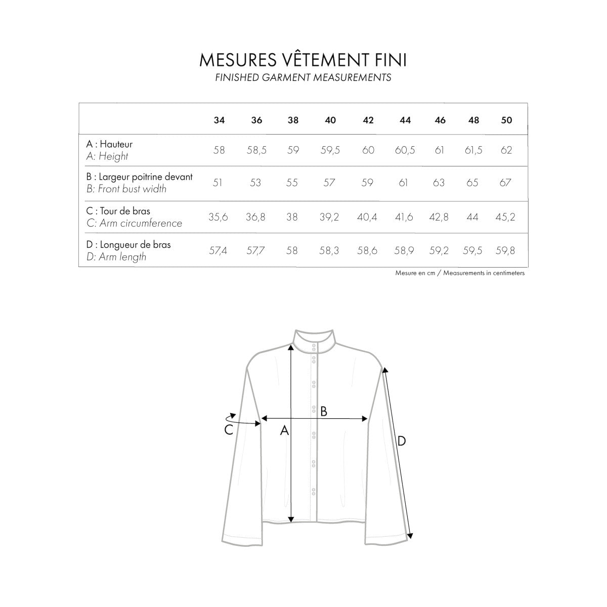 Atelier Brunette - LA Chemise Amirale Shirt Sewing Pattern