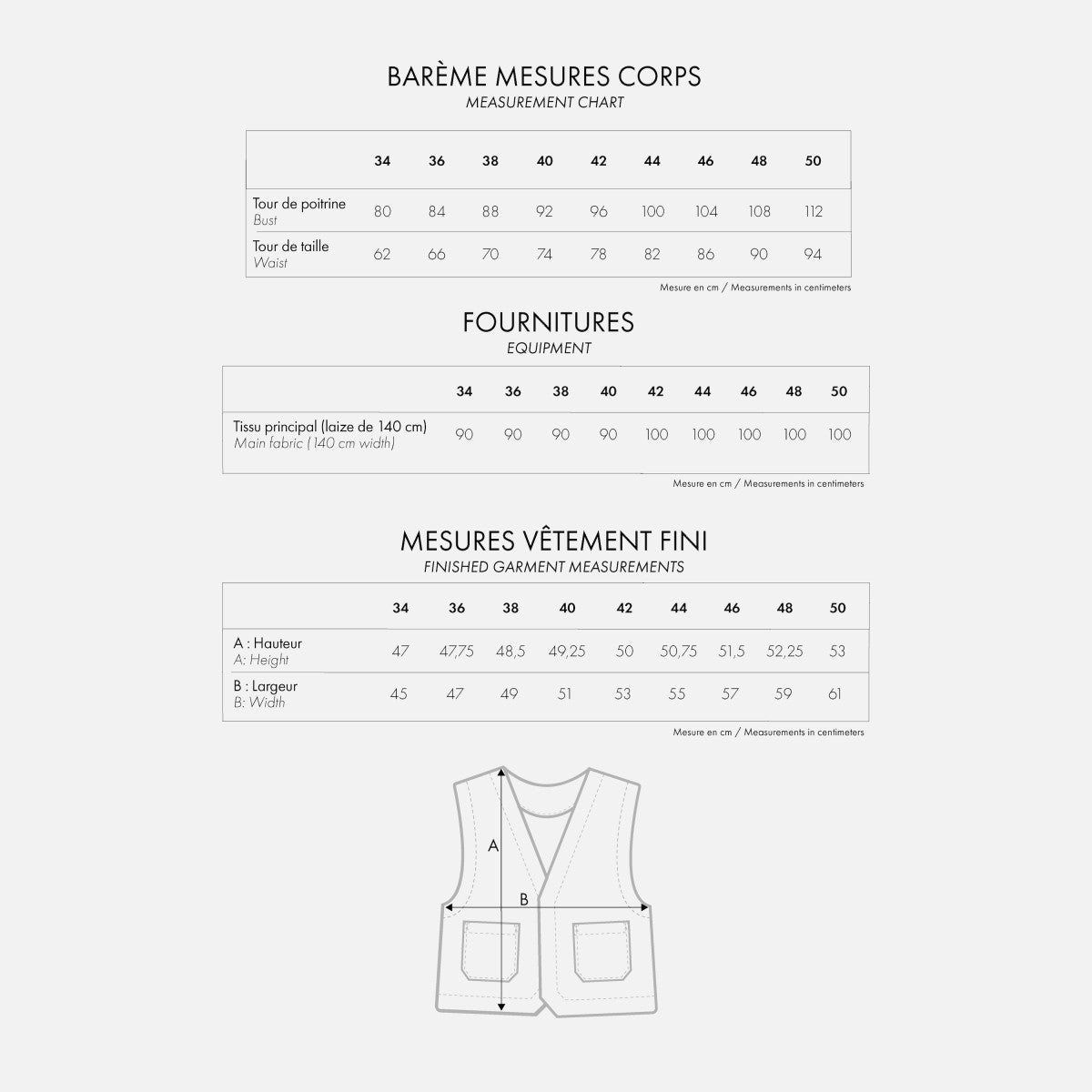 Atelier Brunette - LA Petite Vest Sewing Pattern