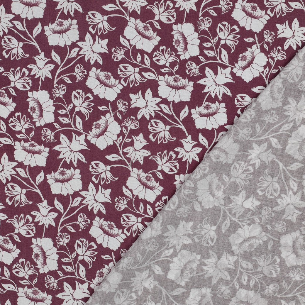 Climbing Florals in Mauve LENZING™ ECOVERO™ Viscose Fabric
