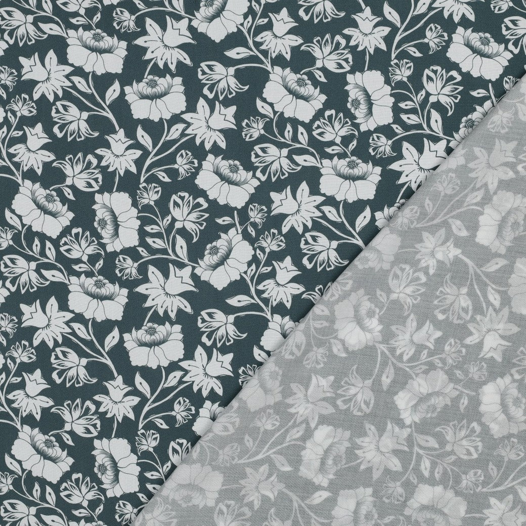 Climbing Florals in Sage LENZING™ ECOVERO™ Viscose Fabric